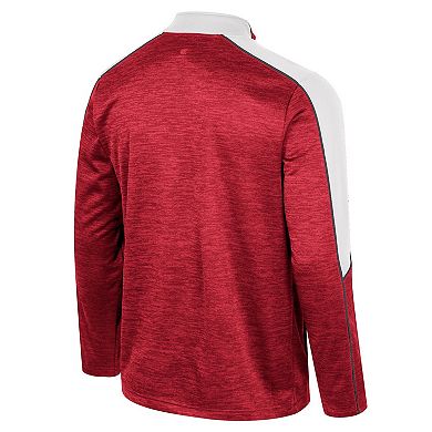 Men's Colosseum Cardinal Indiana Hoosiers Marled Half-Zip Jacket