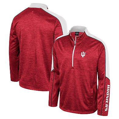 Men's Colosseum Cardinal Indiana Hoosiers Marled Half-Zip Jacket