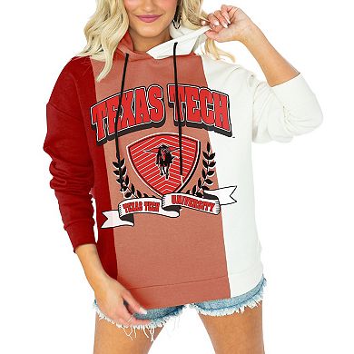 Women's Gameday Couture Red Texas Tech Red Raiders Hall of Fame Colorblock Pullover Hoodie
