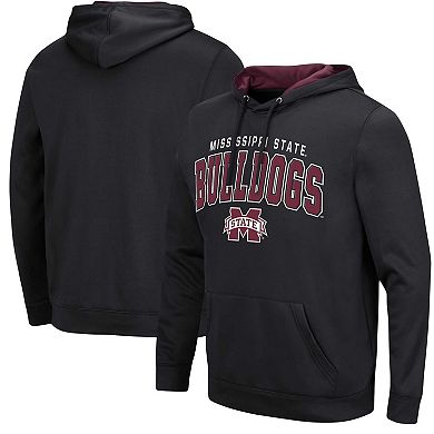 Men's Colosseum Black Mississippi State Bulldogs Resistance Pullover Hoodie