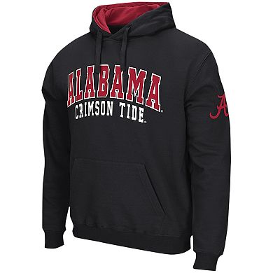 Men's Colosseum Black Alabama Crimson Tide Double Arch Pullover Hoodie