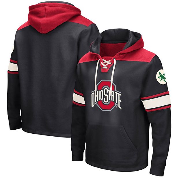 Men s Colosseum Black Ohio State Buckeyes 2.0 Lace Up Pullover Hoodie