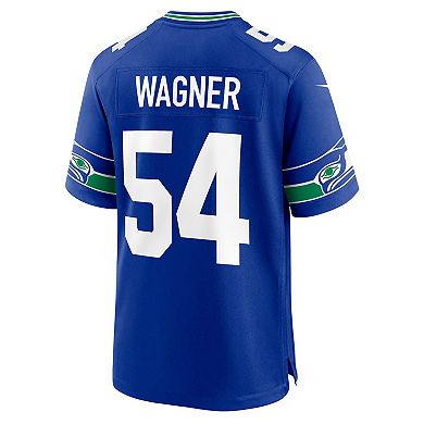 Men's Nike Bobby Wagner Royal Seattle Seahawks Throwback Player Game Jersey