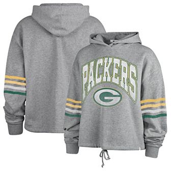 Women's '47 Gray Green Bay Packers Upland Bennett Pullover Hoodie