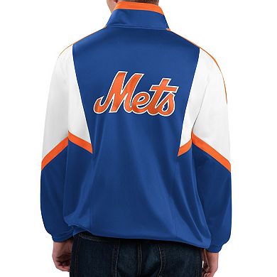 Men's Starter Royal New York Mets Lead Runner Full-Zip Jacket