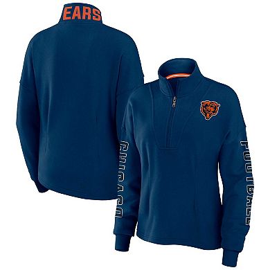 Women's WEAR by Erin Andrews Navy Chicago Bears Half-Zip Jacket
