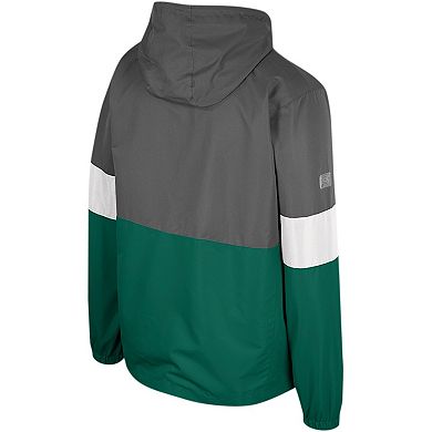 Men's Colosseum Charcoal Michigan State Spartans Miles Full-Zip Jacket