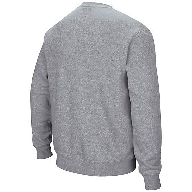 Men's Colosseum Heather Gray Arizona State Sun Devils Arch & Logo Pullover Sweatshirt
