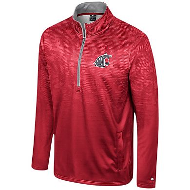 Men's Colosseum Crimson Washington State Cougars The Machine Half-Zip Jacket