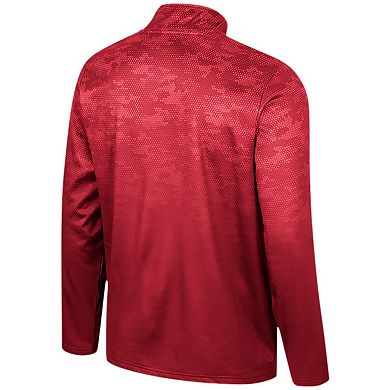 Men's Colosseum Crimson Washington State Cougars The Machine Half-Zip Jacket