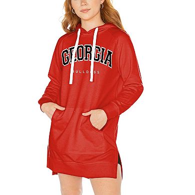 Women's Gameday Couture Red Georgia Bulldogs Take a Knee Raglan Hooded Sweatshirt Dress
