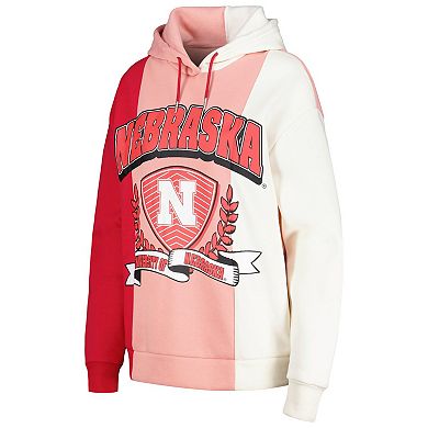 Women's Gameday Couture Scarlet Nebraska Huskers Hall of Fame Colorblock Pullover Hoodie