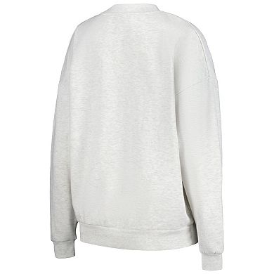 Women's Gameday Couture Ash Iowa State Cyclones Team Effort Pullover Sweatshirt & Shorts Sleep Set