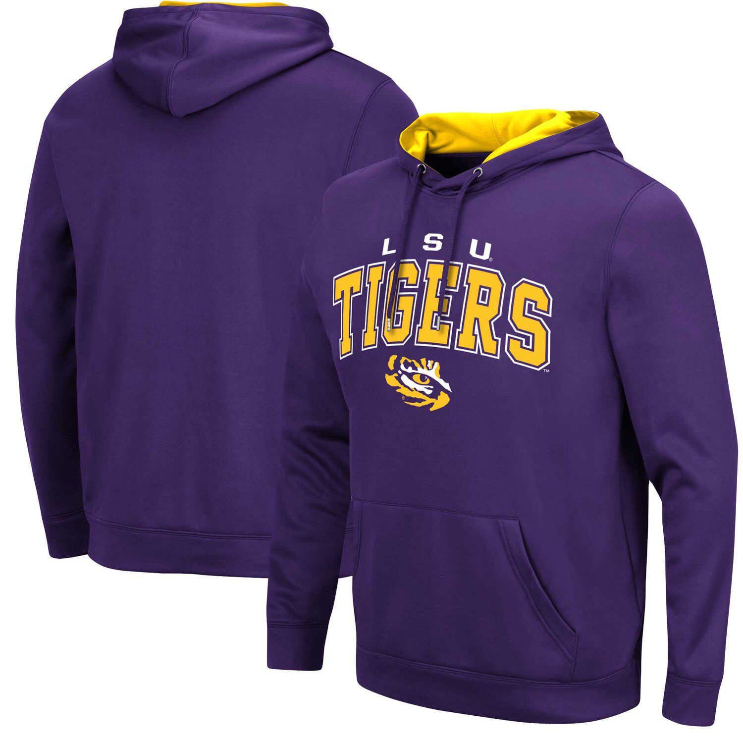 Men's Colosseum Purple LSU Tigers Resistance Pullover Hoodie