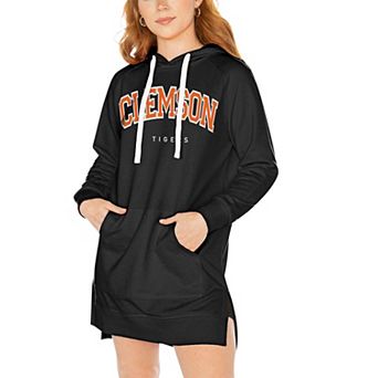 Women's Gameday Couture Black Clemson Tigers Take a Knee Raglan Hooded Sweatshirt Dress