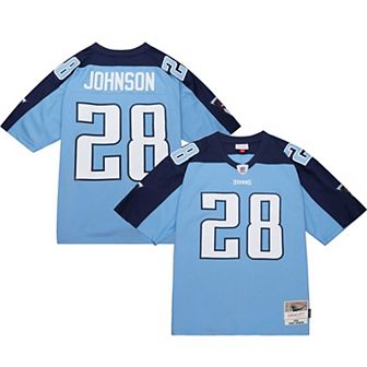 Men's Mitchell & Ness Chris Johnson Light Blue Tennessee Titans 2009 Legacy Replica Jersey