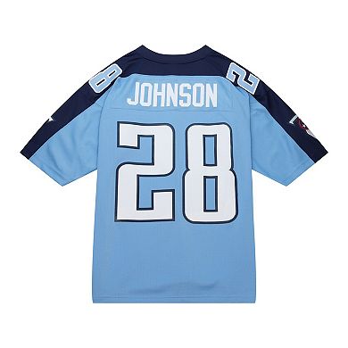 Men's Mitchell & Ness Chris Johnson Light Blue Tennessee Titans Legacy Replica Jersey