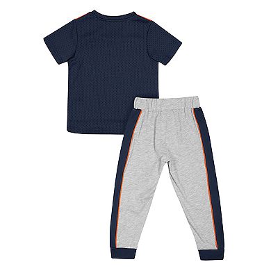 Toddler Colosseum Navy/Heather Gray Auburn Tigers Ka-Boot-It Jersey & Pants Set