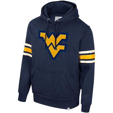 Men's Colosseum Navy West Virginia Mountaineers Saluting Pullover Hoodie