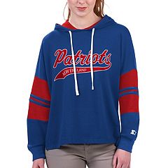 Women's Starter Royal/Orange New York Mets Game on Notch Neck Raglan T-Shirt Size: Large