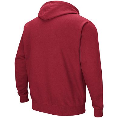 Men's Colosseum Cardinal Iowa State Cyclones Double Arch Pullover Hoodie