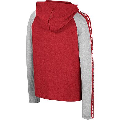 Youth Colosseum Crimson Alabama Crimson Tide Ned Raglan Long Sleeve Hooded T-Shirt