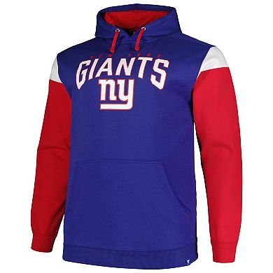 Men's Profile Royal New York Giants Big & Tall Trench Battle Pullover Hoodie