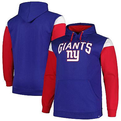 Men's Profile Royal New York Giants Big & Tall Trench Battle Pullover Hoodie