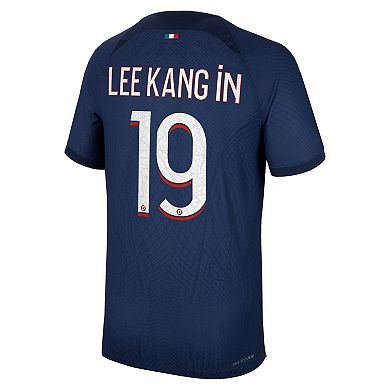 Men's Nike Lee Kang In Navy Paris Saint-Germain 2023/24 Home Authentic Player Jersey