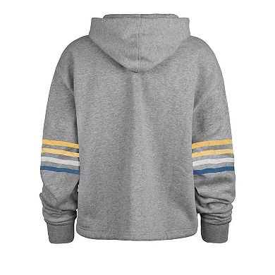 Women's '47 Heather Gray Los Angeles Chargers Upland Bennett Pullover Hoodie