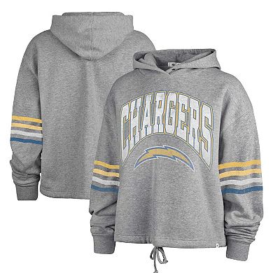 Women's '47 Heather Gray Los Angeles Chargers Upland Bennett Pullover Hoodie