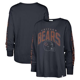 Women's '47 Navy Chicago Bears Tom Cat Long Sleeve T-Shirt