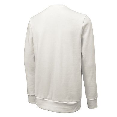 Unisex Majestic Threads White Atlanta Falcons Sundays Block Letter Crewneck Pullover Sweatshirt