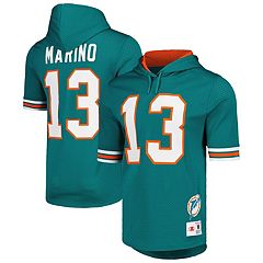 Men's Mitchell & Ness Dan Marino Aqua/Orange Miami Dolphins Big Tall Split Legacy Retired Player Replica Jersey