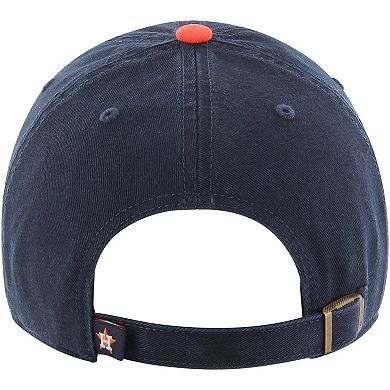 Men's '47 Navy/Orange Houston Astros Clean Up Adjustable Hat