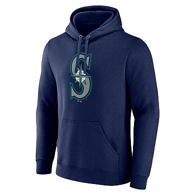 Men's Fanatics Branded  Navy Seattle Mariners Official Logo Pullover Hoodie