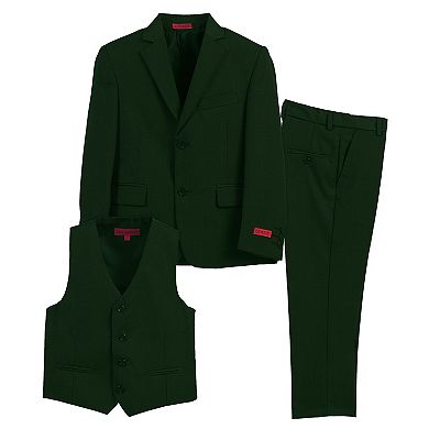 Gioberti Boy's Formal 3-piece Suit, Jacket, Vest, And Dress Pants Suit Set