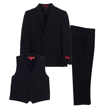 Gioberti Boy's Formal 3 pc Suit, Jacket, Vest, And Dress Pants Suit Set