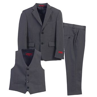 Gioberti Boy's Formal 3 pc Suit, Jacket, Vest, And Dress Pants Suit Set