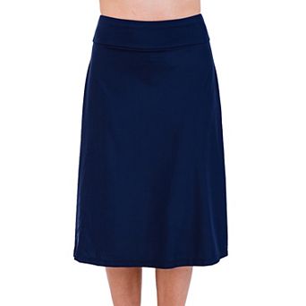Women's High-Waisted Long Swim Skort