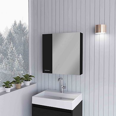 Kenya Medicine Cabinet, Mirror, Double Door, Four Interior Shelves