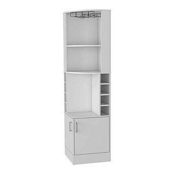 Seattle Bar Cabinet, Eight Bottle Cubbies, Two Large Open Shelves