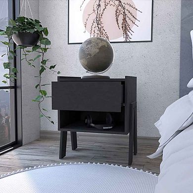 Hyacinth Nightstand, One Drawer, Open Shelf