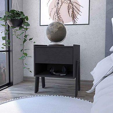 Hyacinth Nightstand, One Drawer, Open Shelf