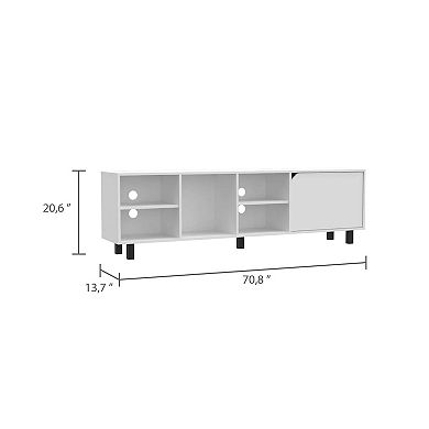 Native TV Stand for TV´s up 70", Four Open Shelves, Five Legs
