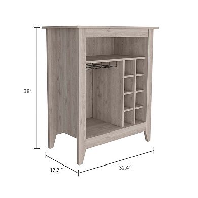 Future Bar Cabinet, Six Built-in Wine Rack, One Open Drawer, One Open Shelf