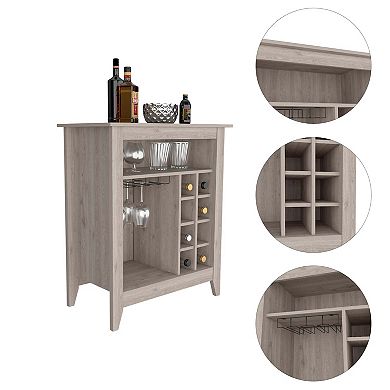 Future Bar Cabinet, Six Built-in Wine Rack, One Open Drawer, One Open Shelf