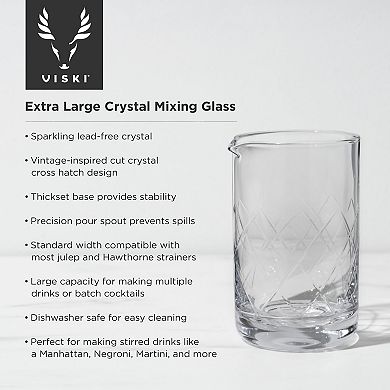 Large Cut-Crystal Mixing Glass Viski®