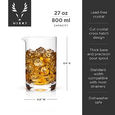 Large Cut-Crystal Mixing Glass Viski®