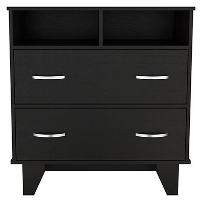 Portobelo Two Drawer Dresser, Two Shelves, Superior Top, Four Legs